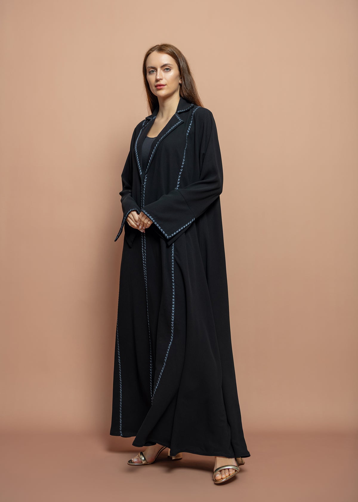 Black crepe Abaya