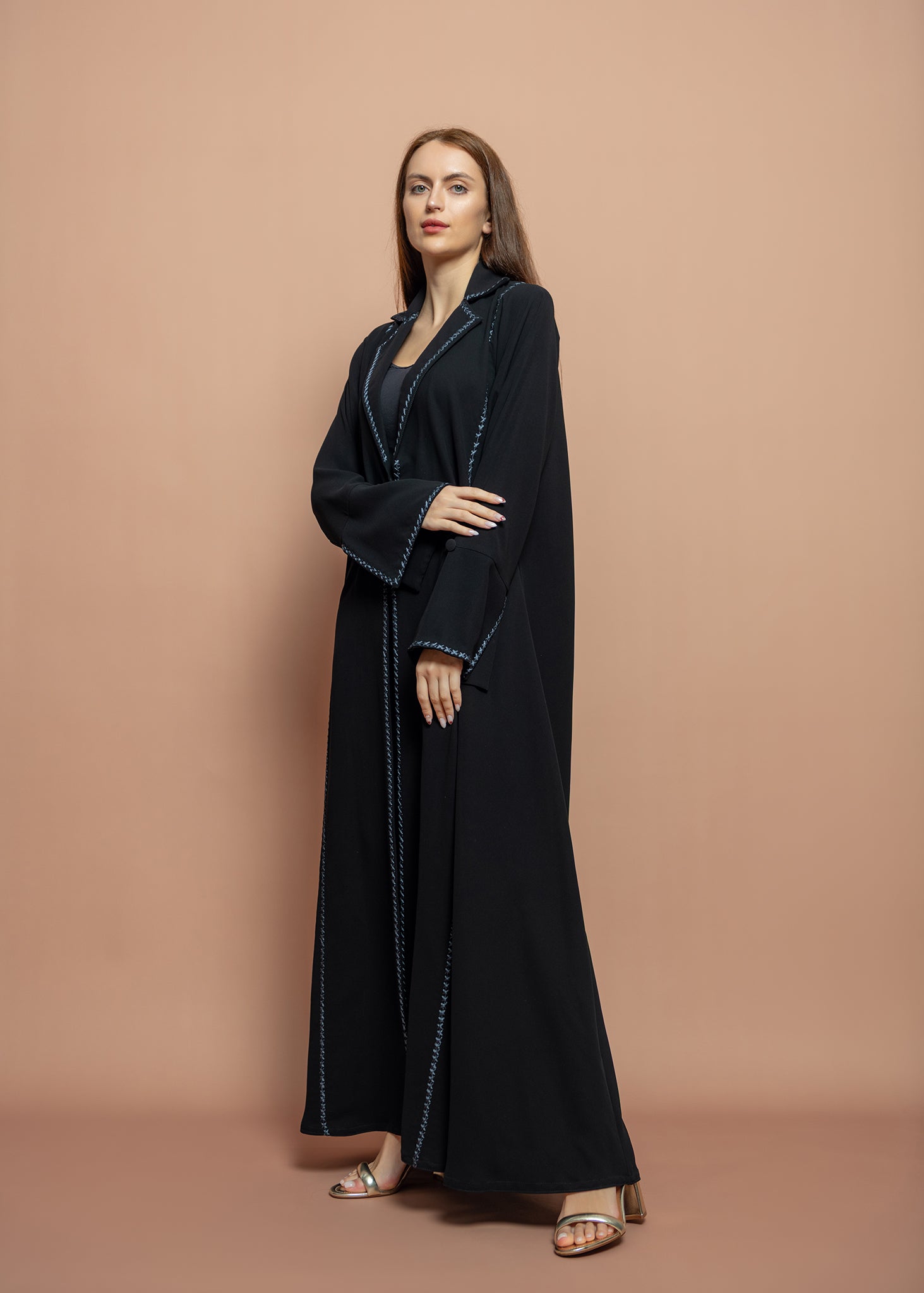 Black crepe Abaya