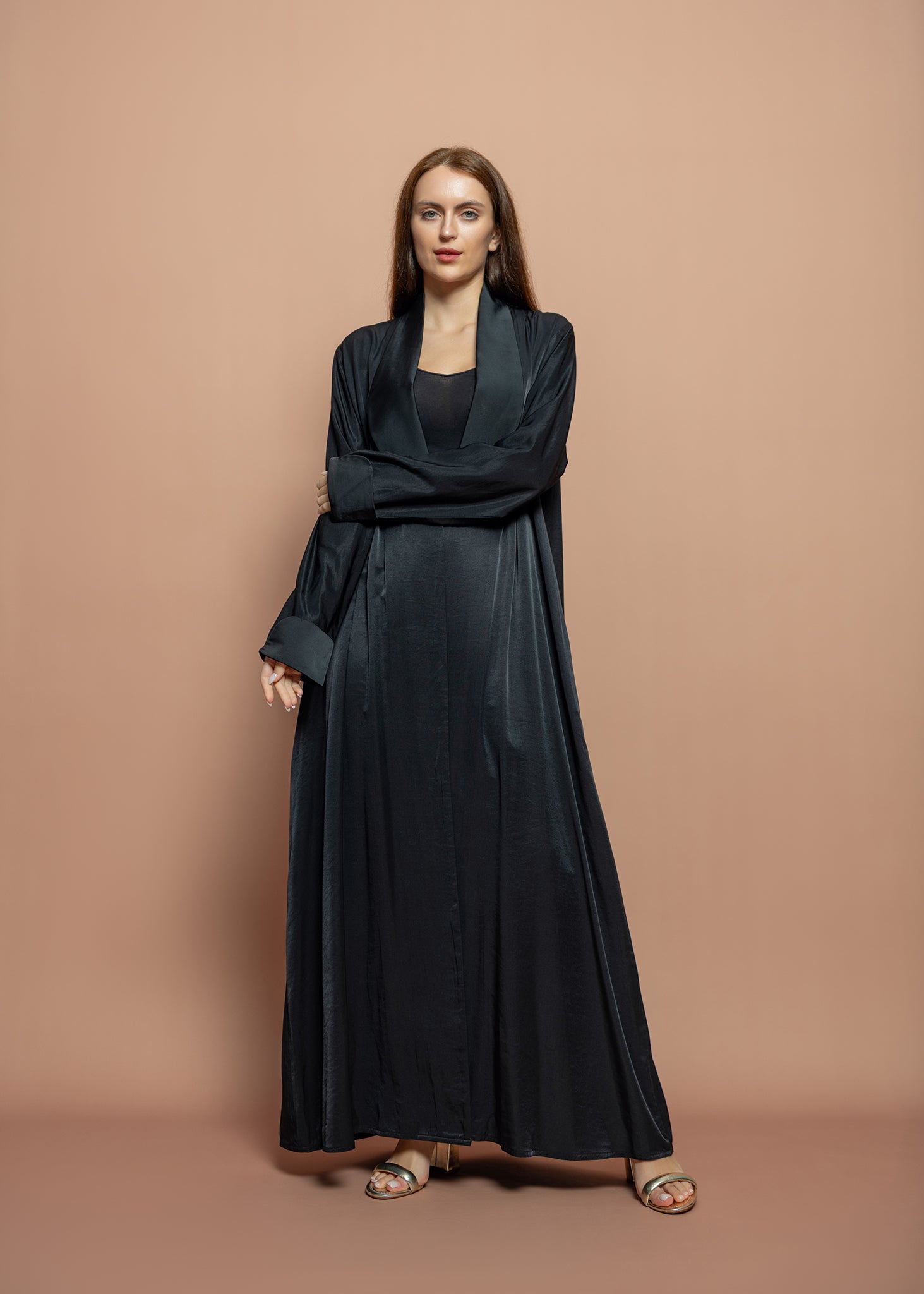 Black crepe Abaya