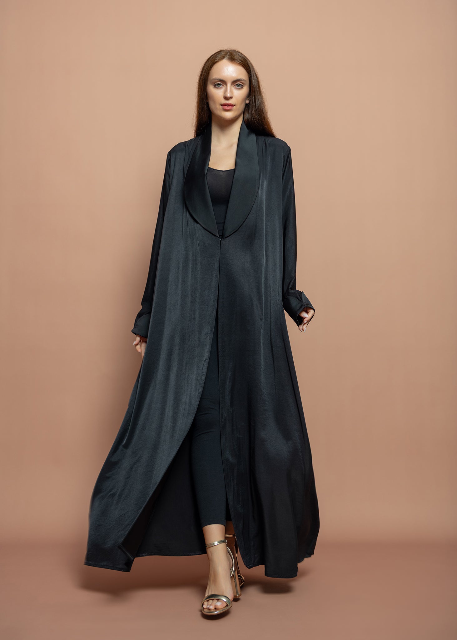Black crepe Abaya