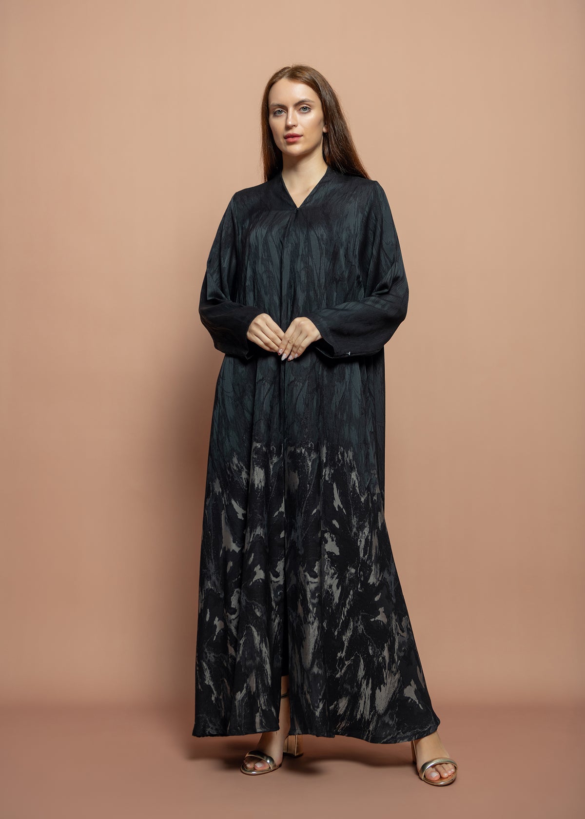 Black crepe Abaya