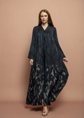 Black crepe Abaya