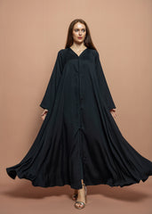Black crepe Abaya