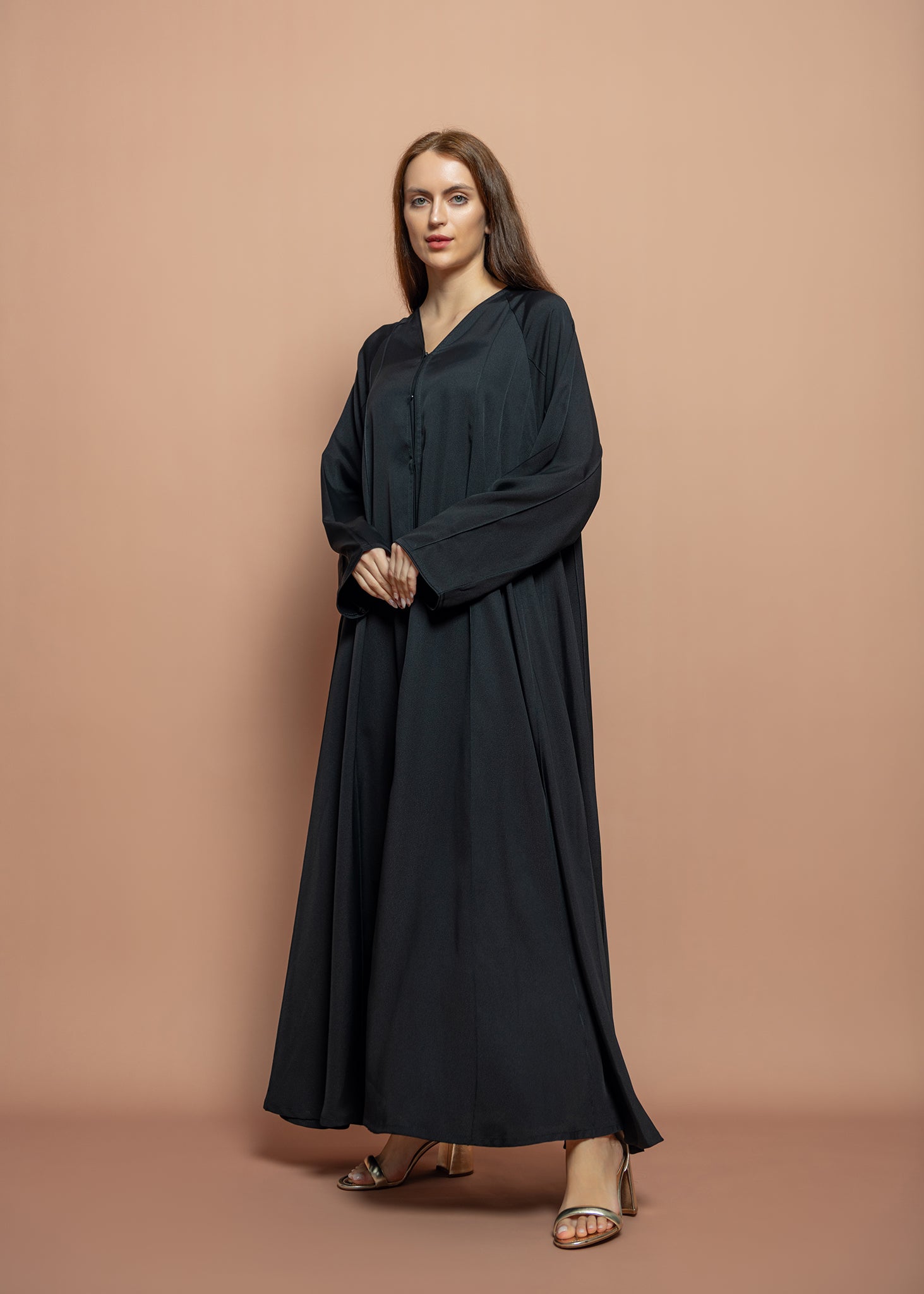 Black crepe Abaya