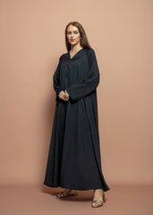 Black crepe Abaya