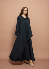 Black crepe Abaya