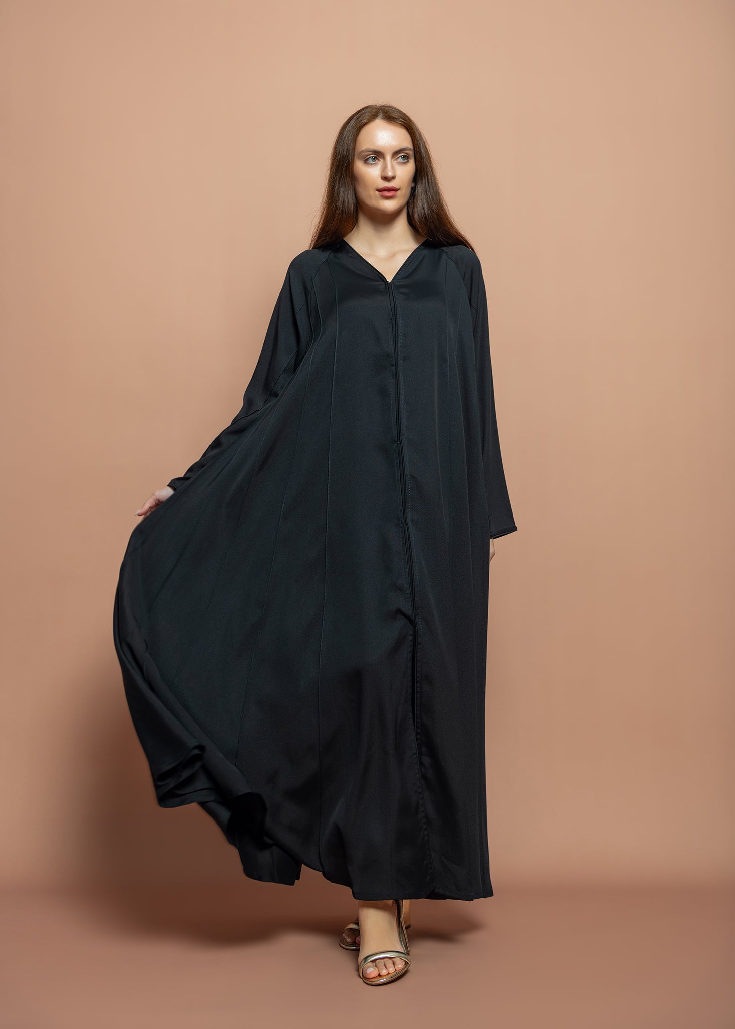 Black crepe Abaya
