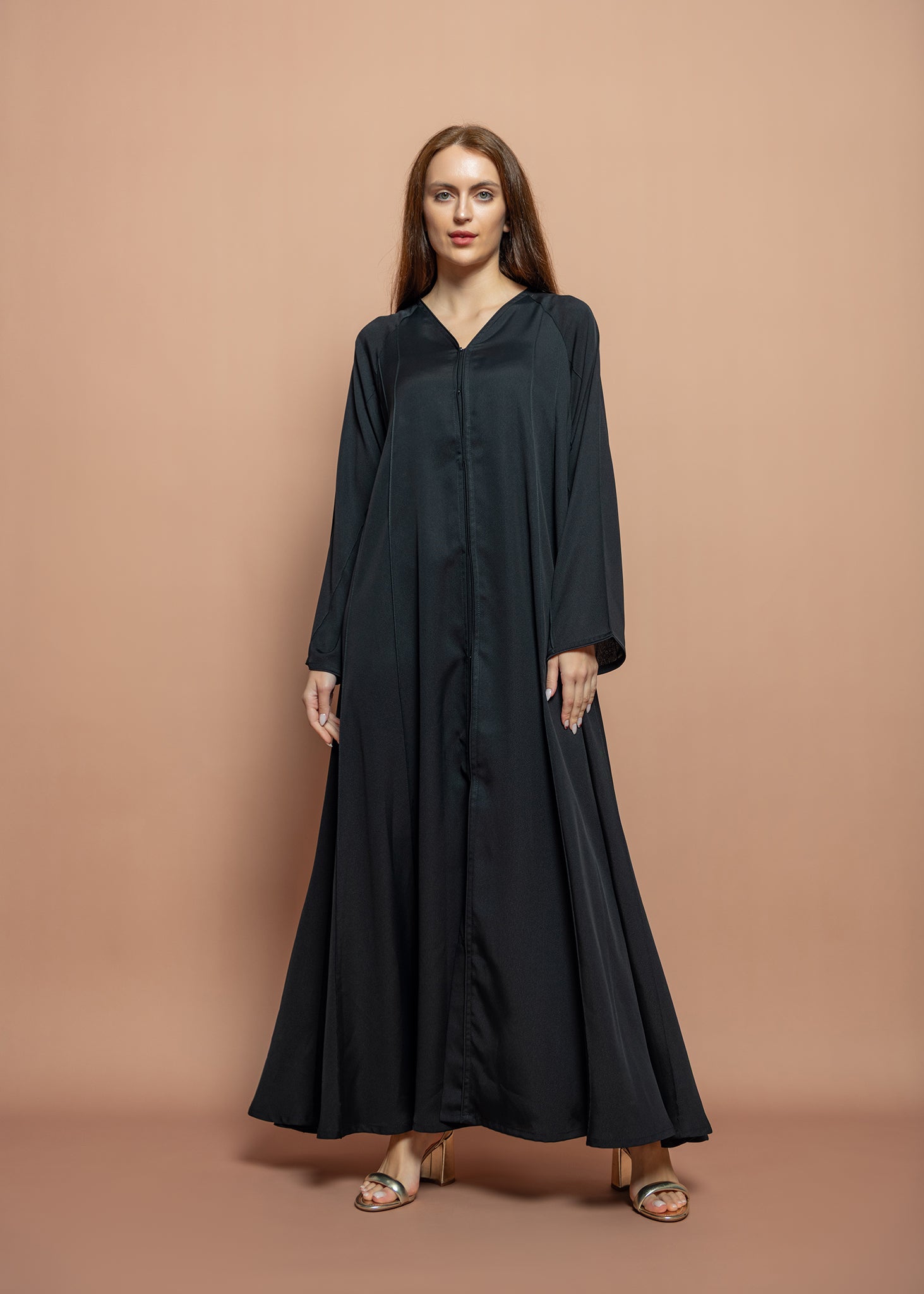 Black crepe Abaya