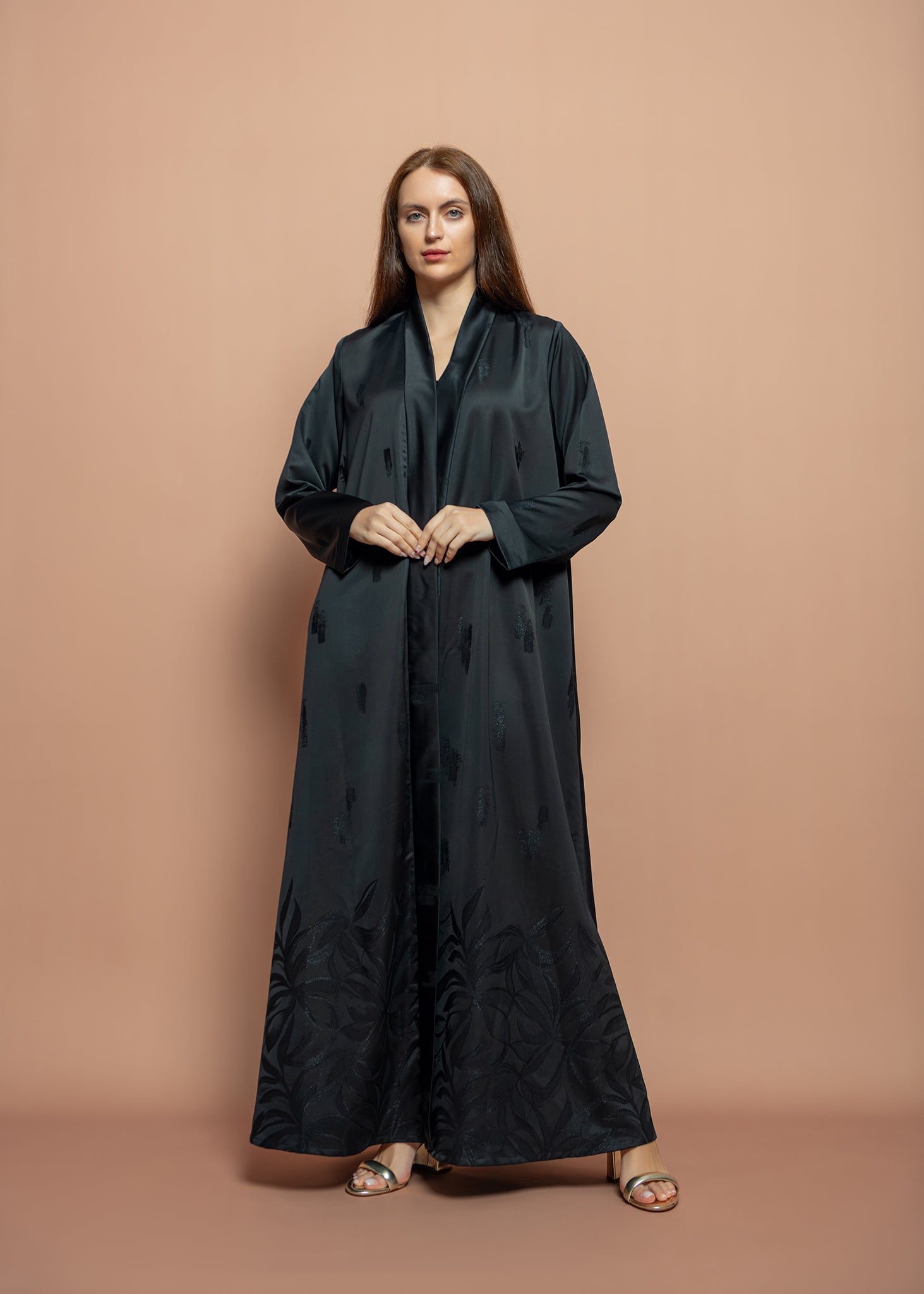 Black crepe Abaya