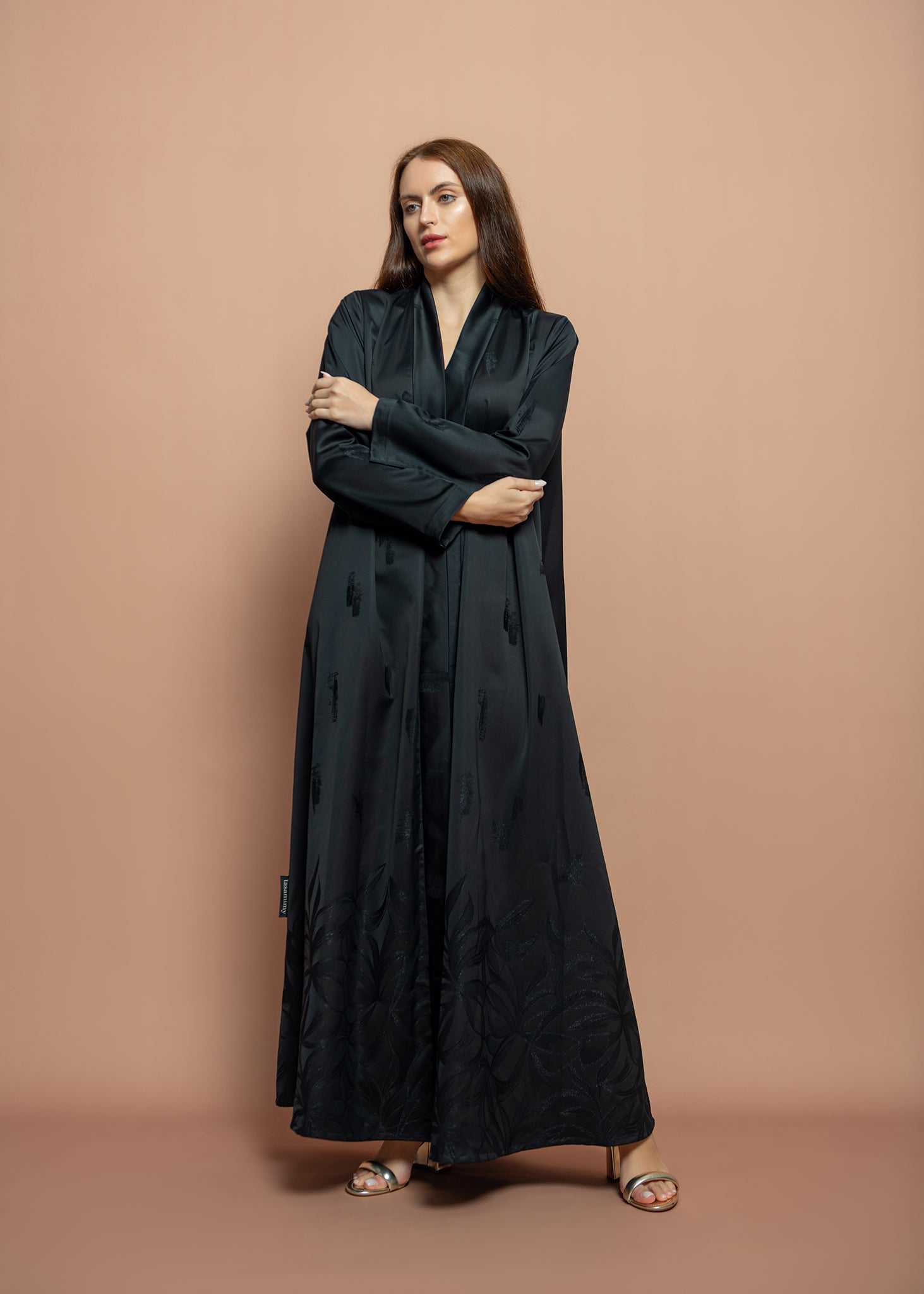Black crepe Abaya