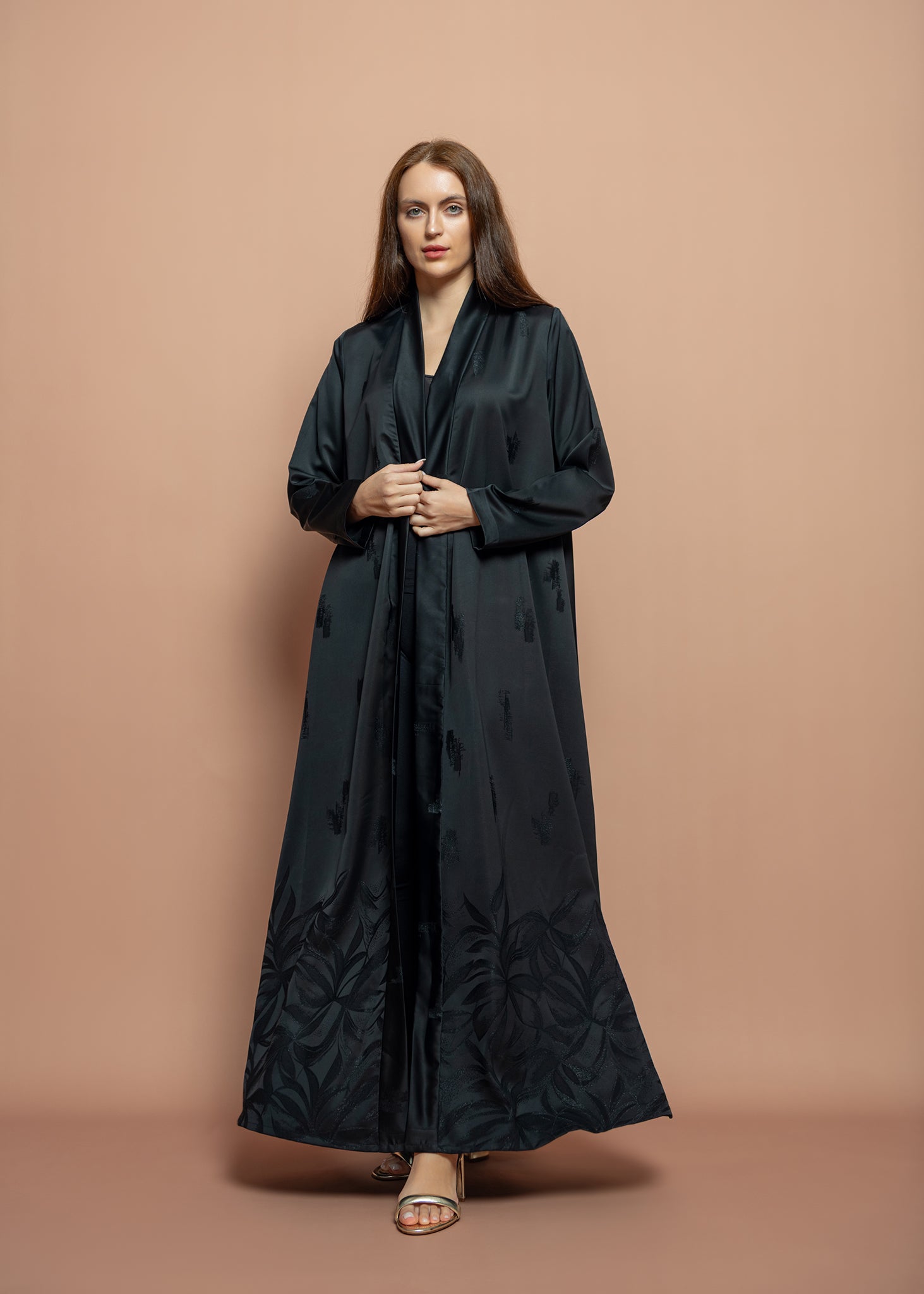 Black crepe Abaya