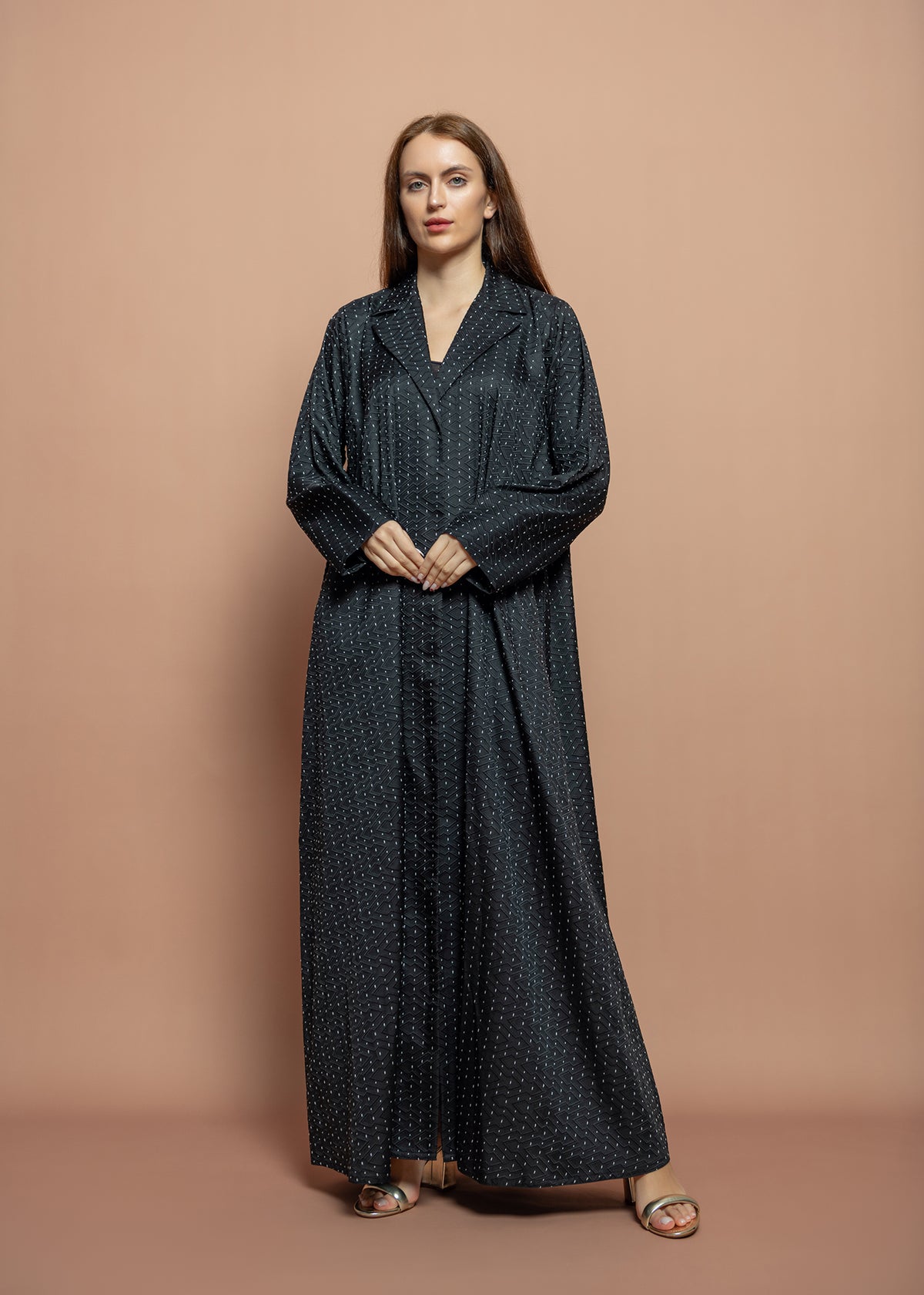 Black crepe Abaya