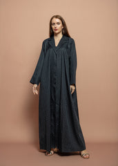 Black crepe Abaya