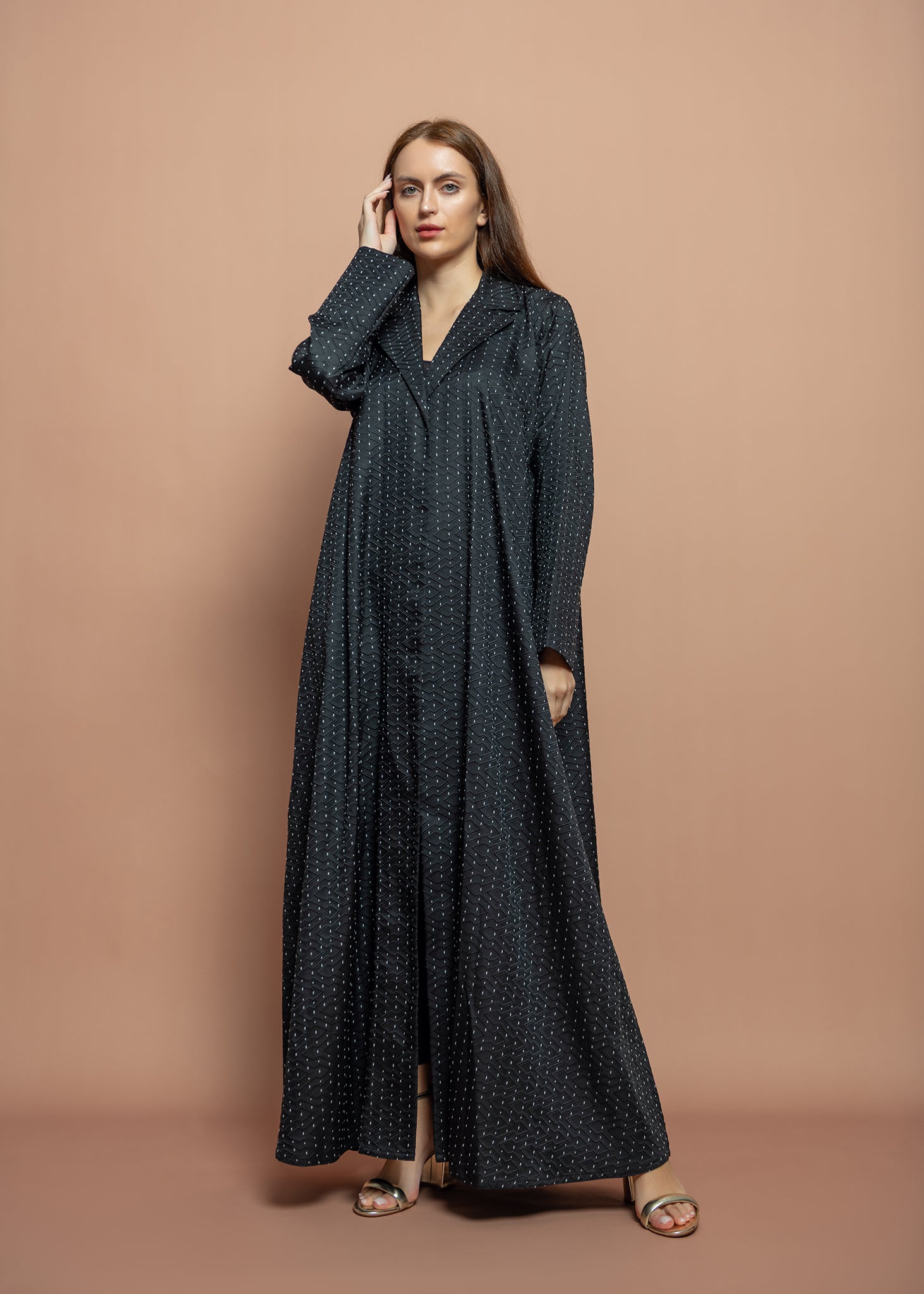 Black crepe Abaya