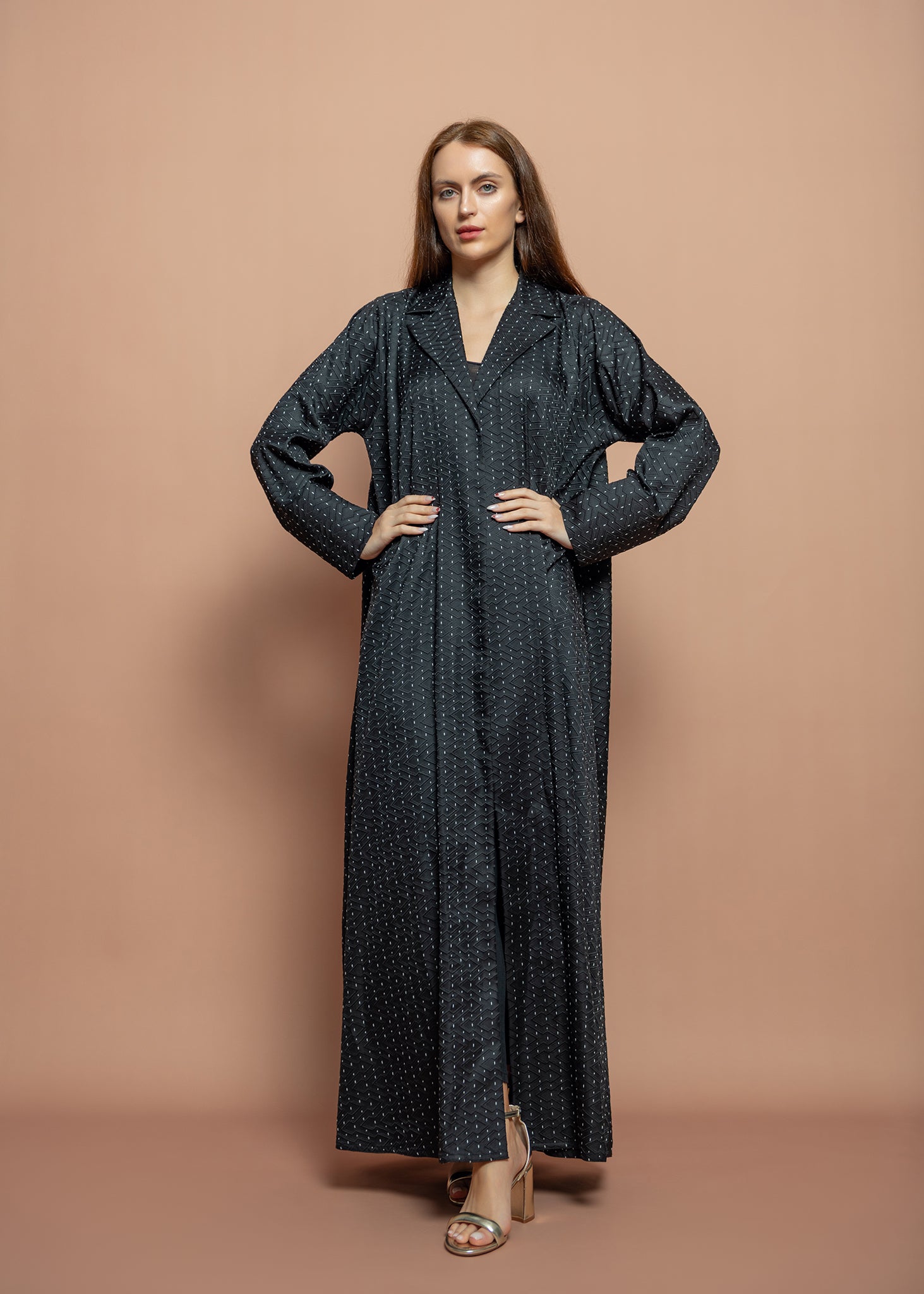 Black crepe Abaya