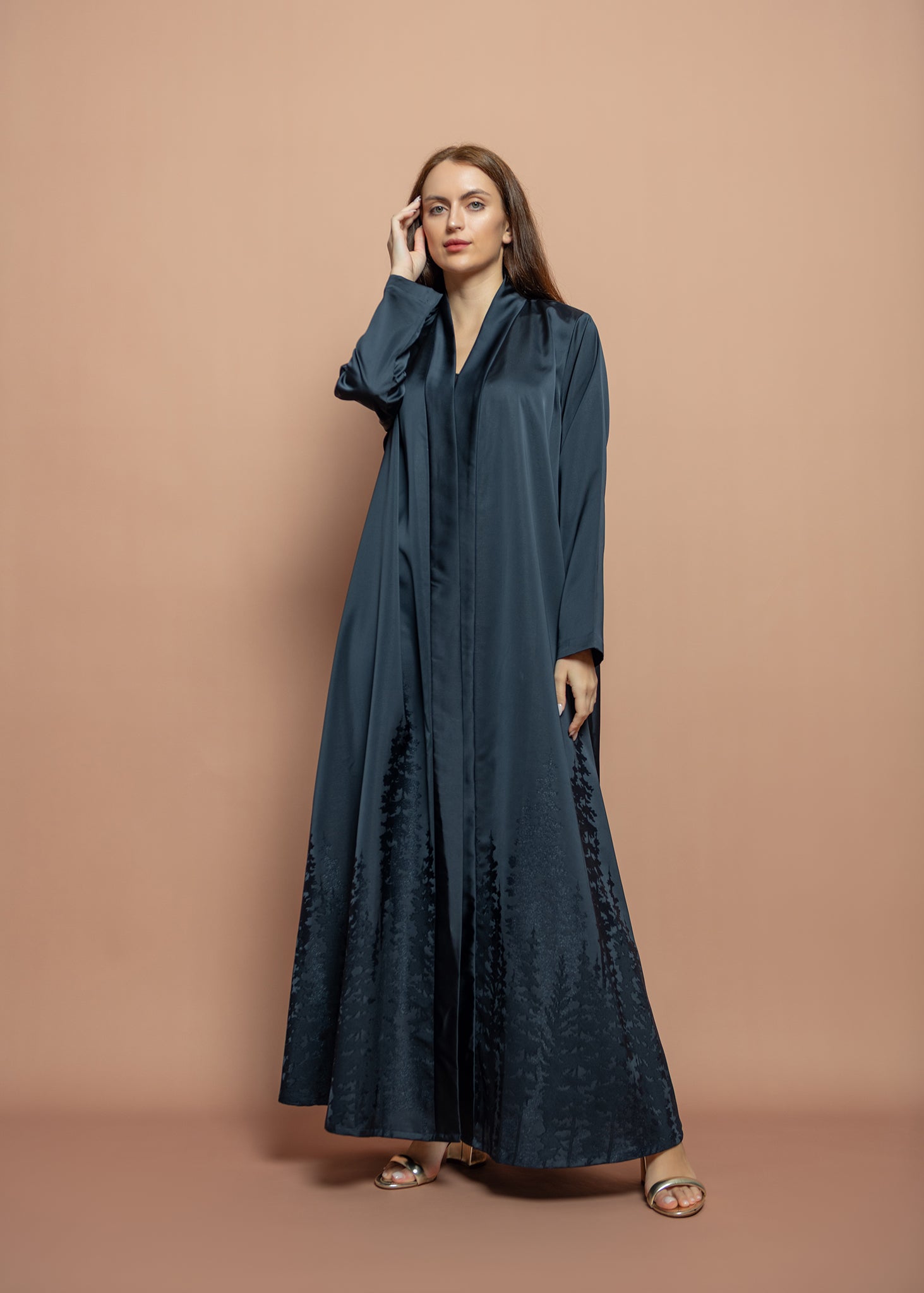 Black crepe Abaya