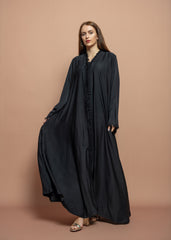 Black crepe Abaya