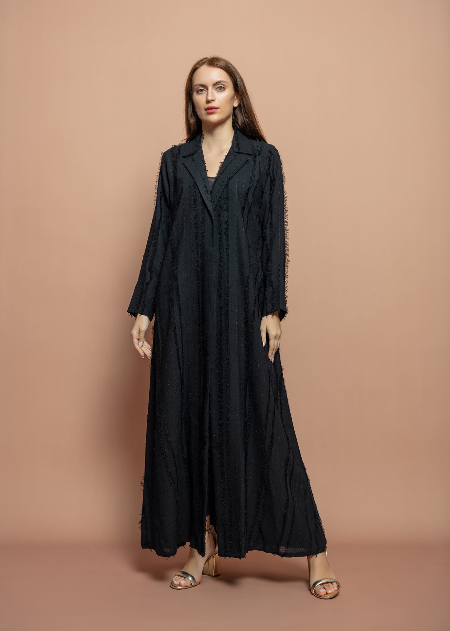 Black crepe Abaya