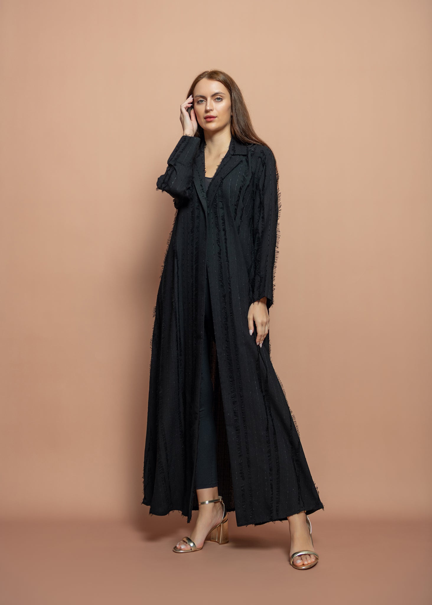 Black crepe Abaya