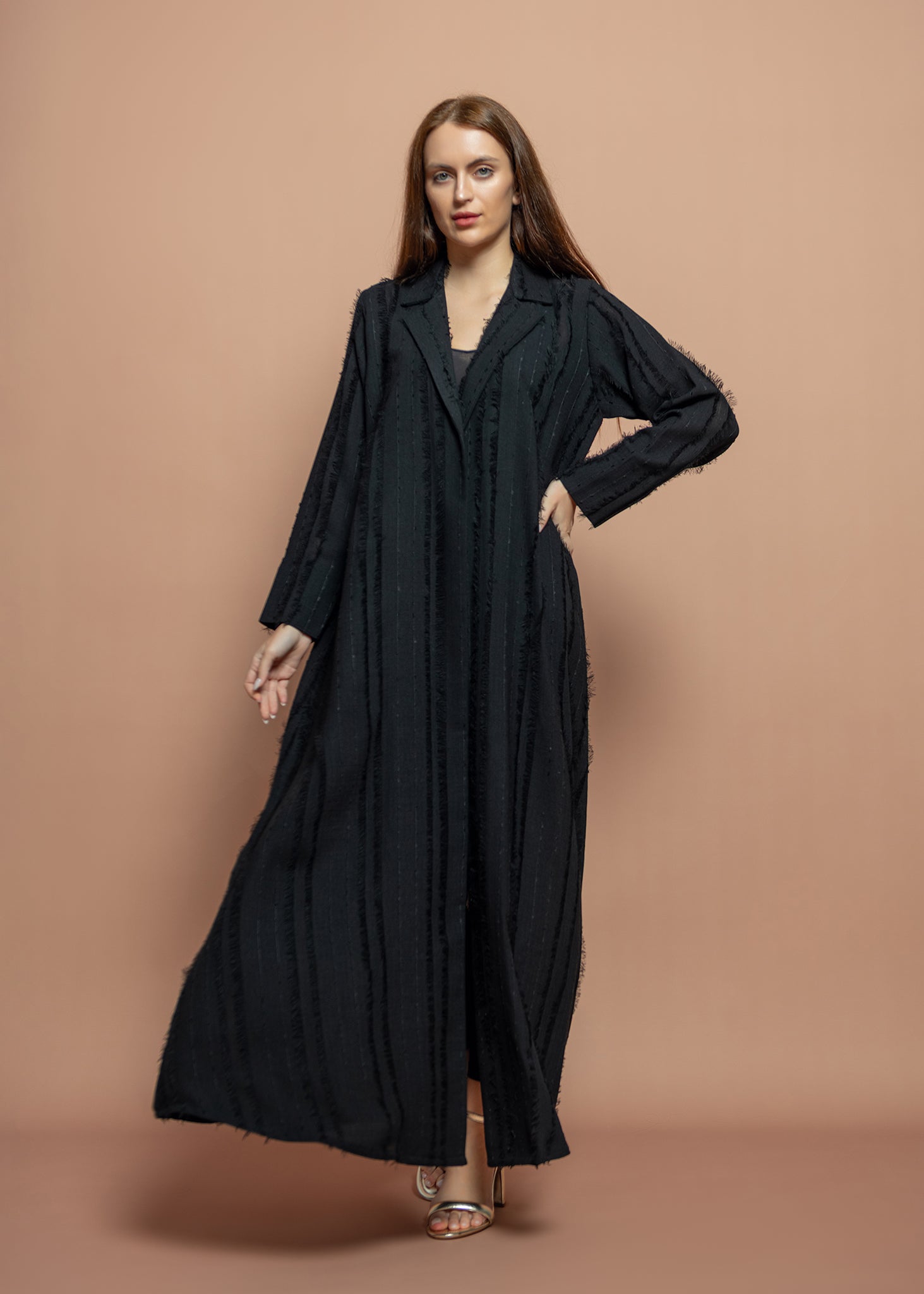 Black crepe Abaya