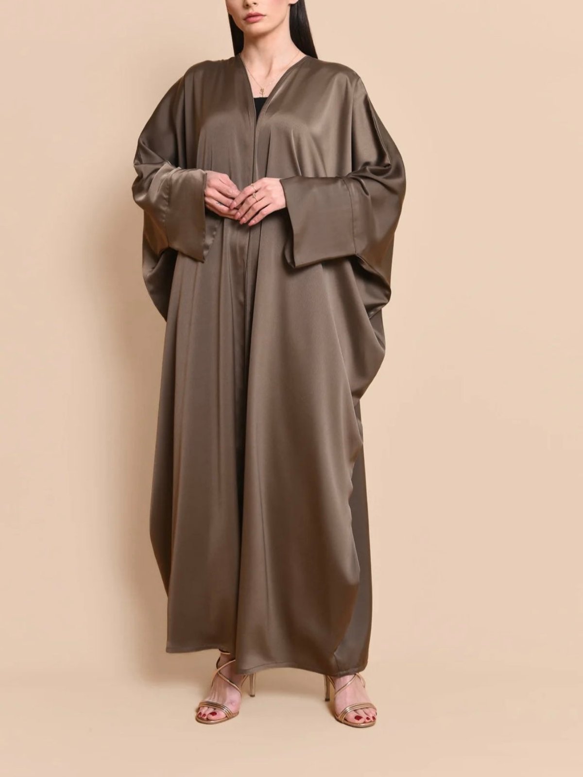 Satin silk abaya