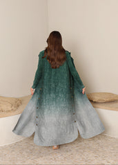 Emerald ombre blazer winter abaya