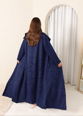 Croc-textured blazer winter abaya